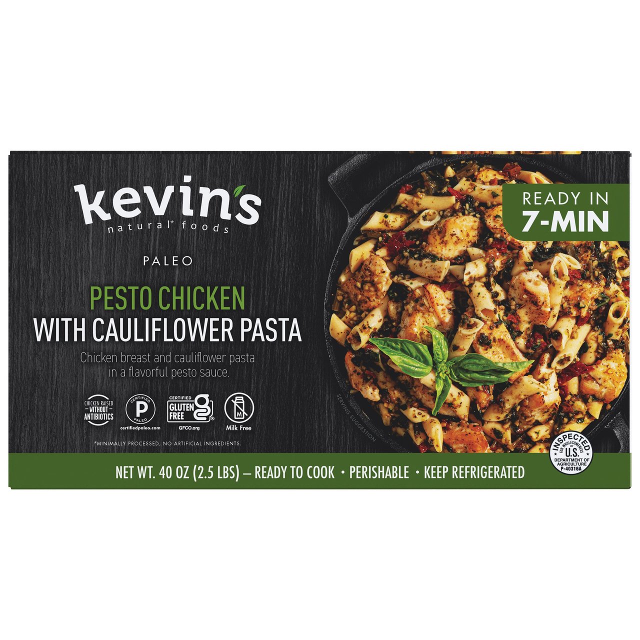 Cal Chef Pesto Chicken with Cauliflower Pasta 40 oz - Image 1