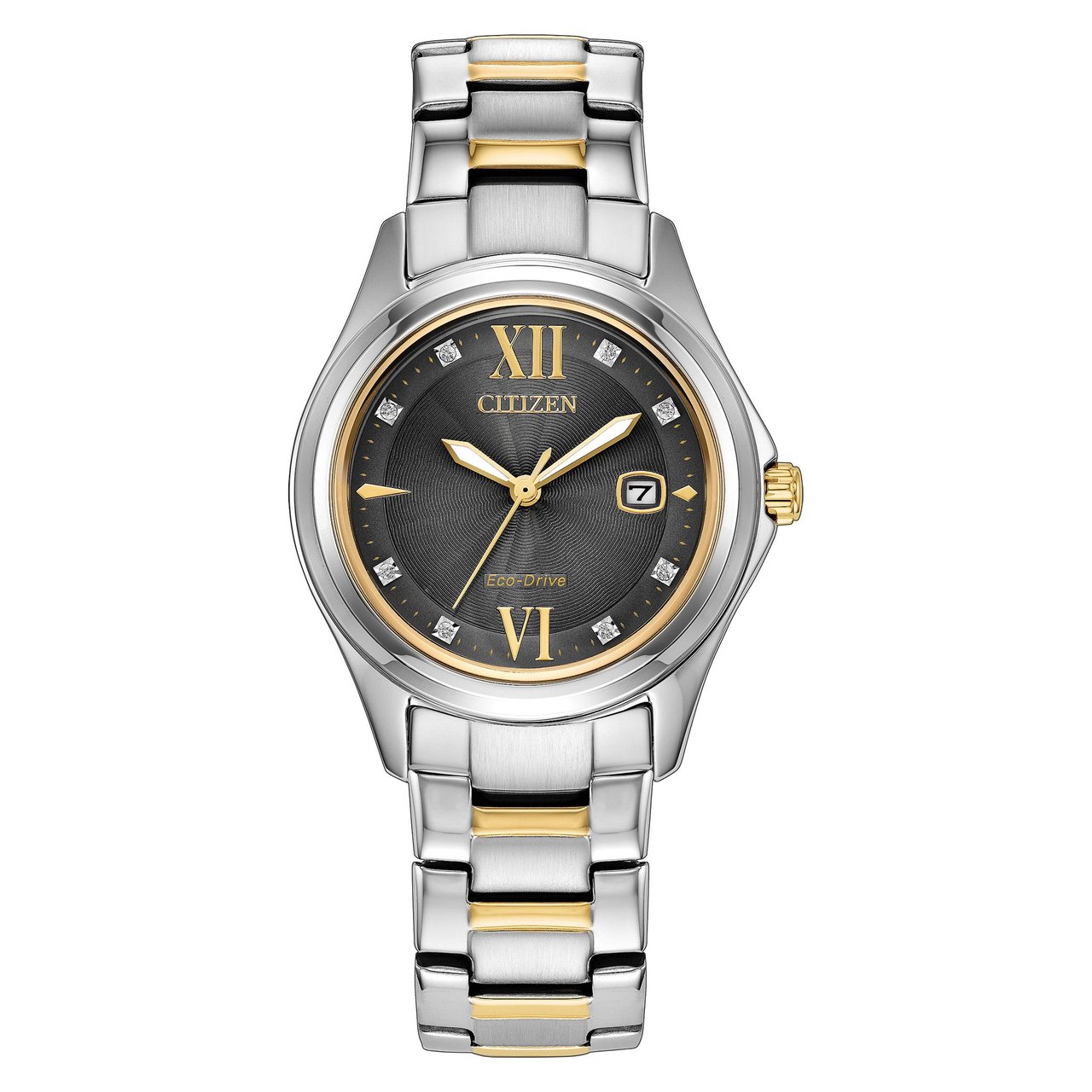 Citizen Eco-Drive Stainless Steel Women's Crystal Watch, 30MM - Image 1