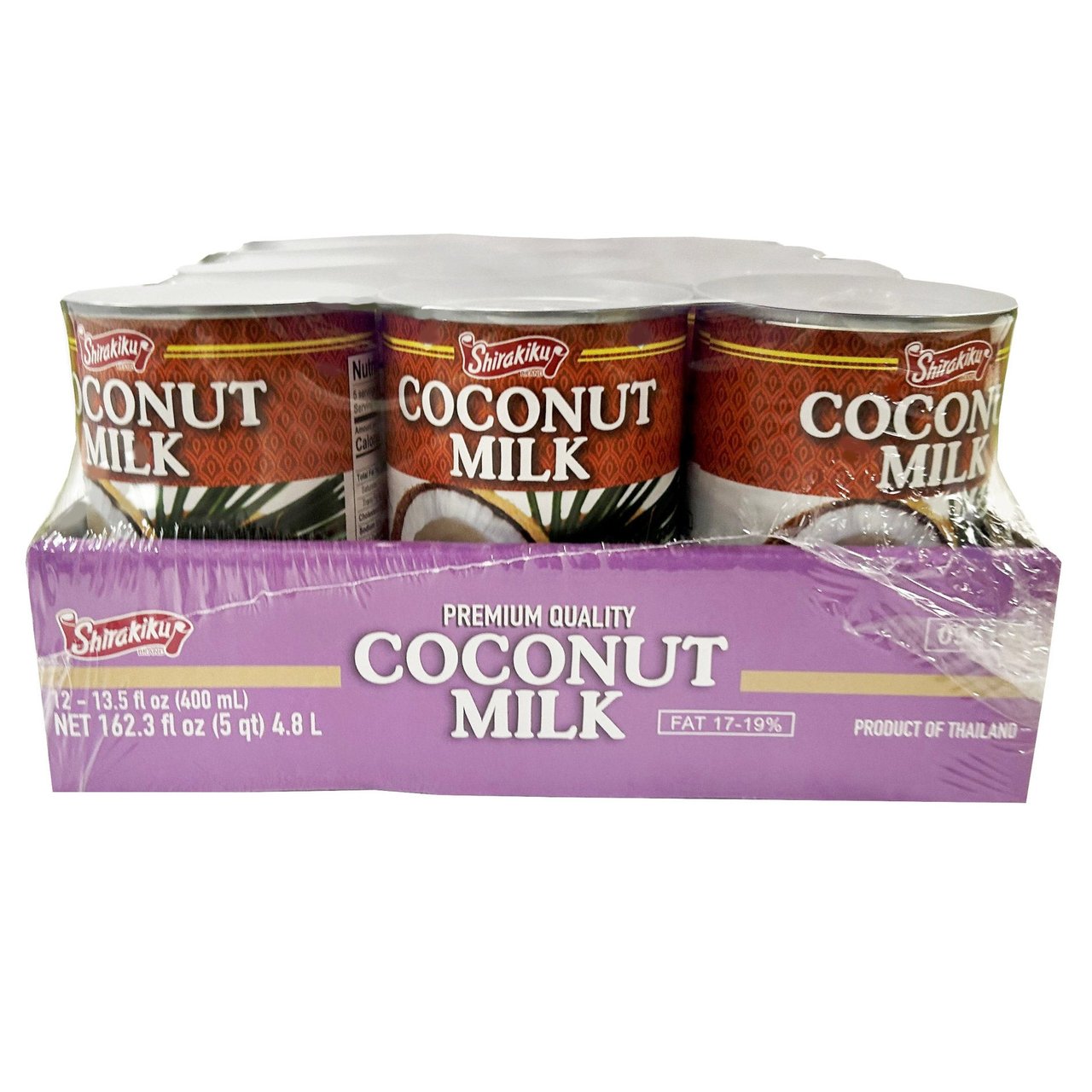 Shirakiku Coconut Milk, 12 / 13.5 oz Cans - Image 1