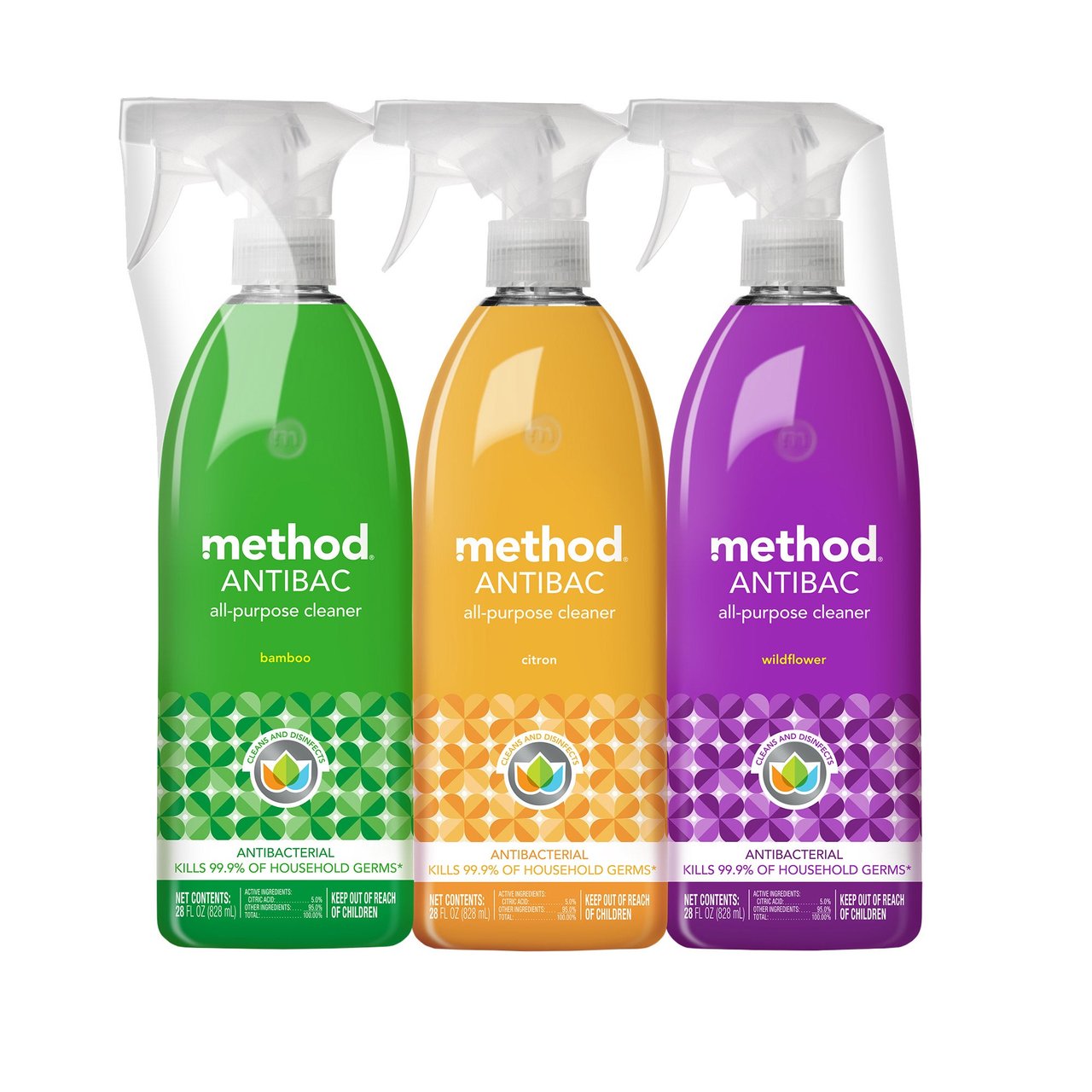 Method Antibacterial All-Purpose Cleaner Spray, 3-Pack Variety, 84 fl oz - Image 1