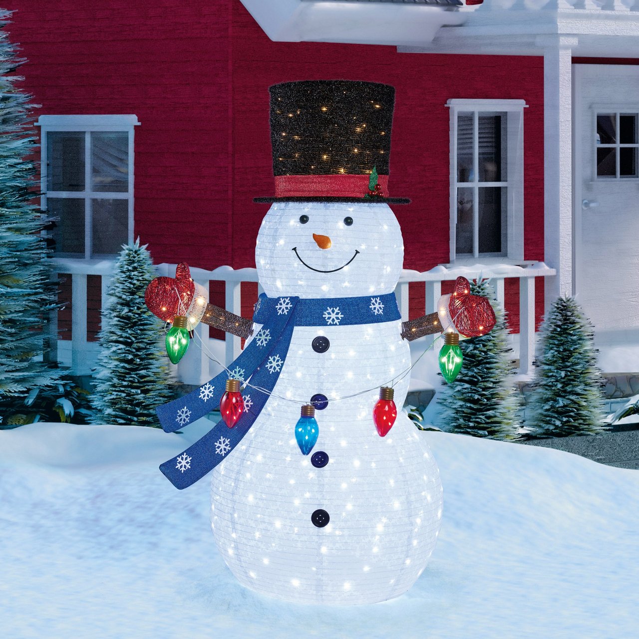 7' Pop-Up Snowman with 300 LED Lights - Image 1