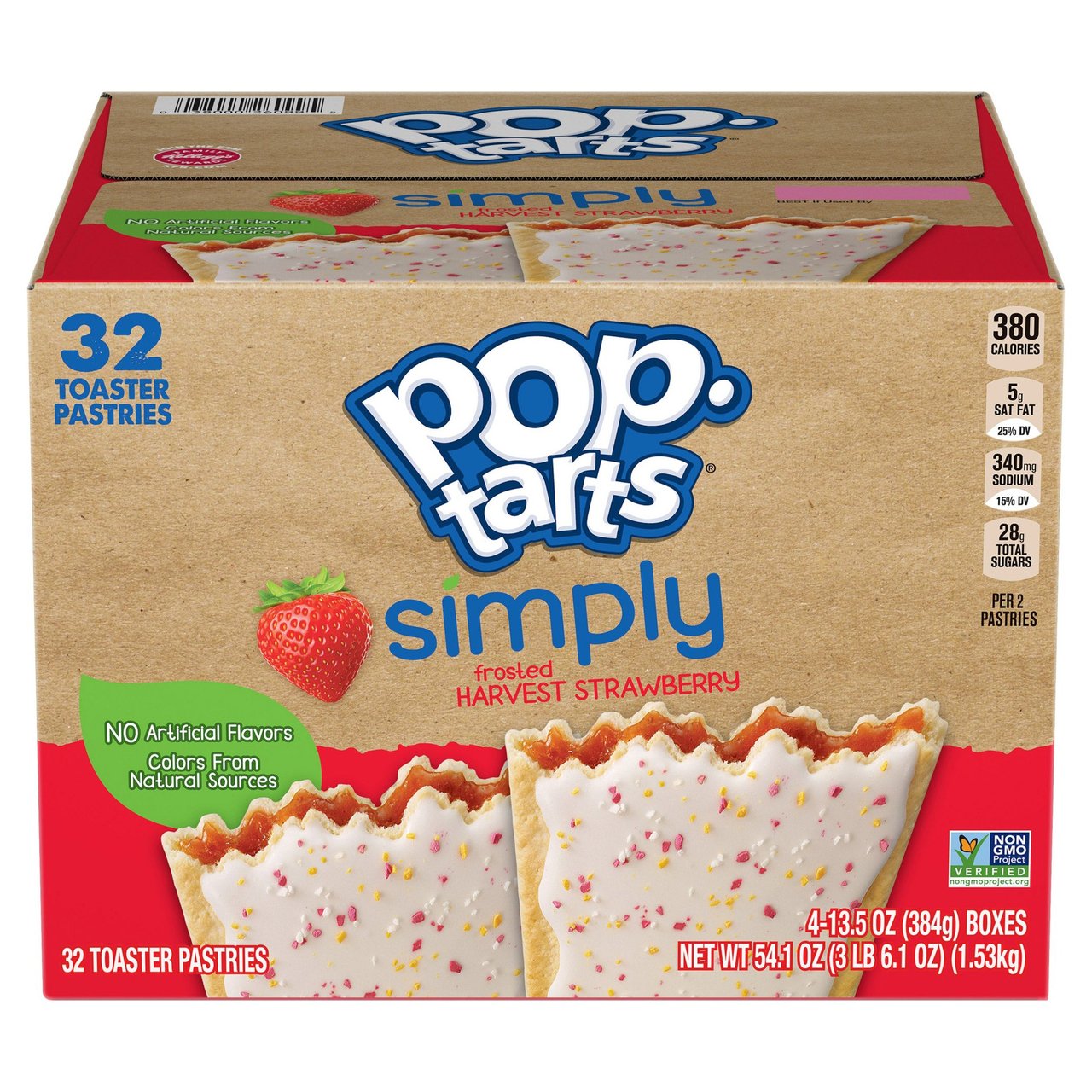 Simply Pop-Tarts Harvest Strawberry, 32 CT - Image 1
