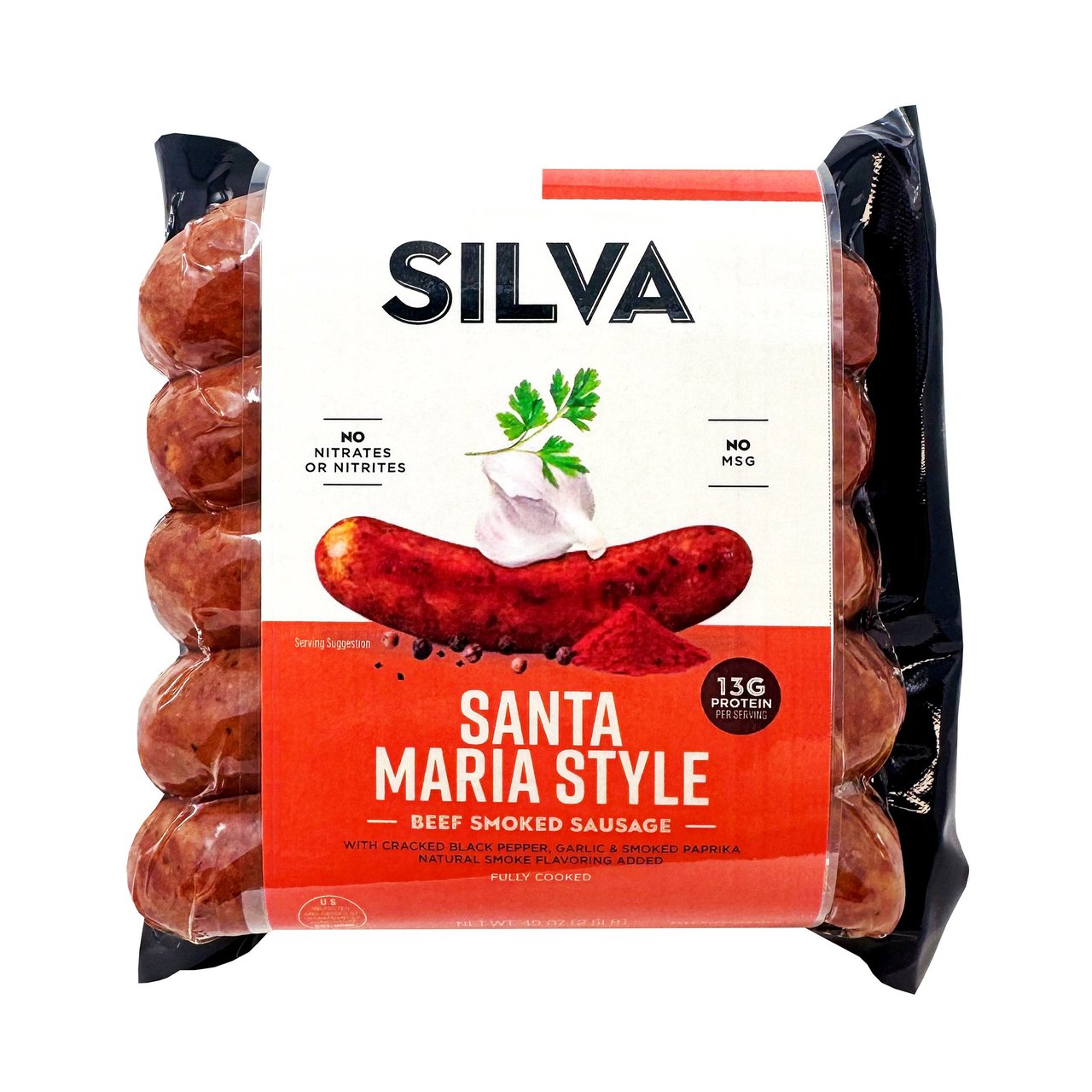 Silva Beef Sausage Santa Maria Style 2.5 Pounds - Image 1