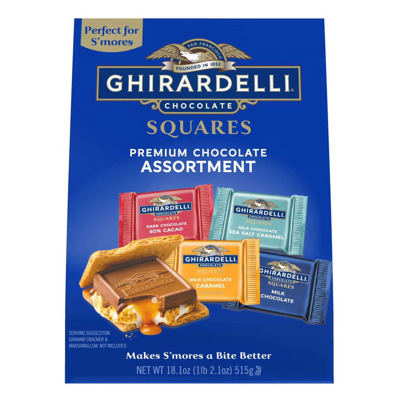 Ghirardelli Squares S'mores Premium Chocolate Assortment, 18.1 Ounces - Image 1