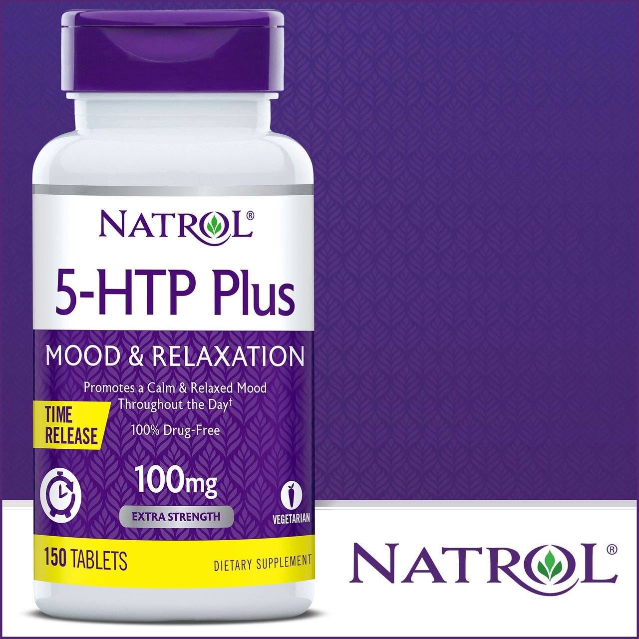 Natrol 5-HTP Mood Enhancer 100mg 150 Time Release Tablets - Image 1