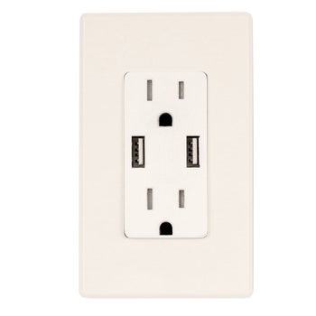Feit Electric Wall Receptacle with USB Ports, 2-Pack