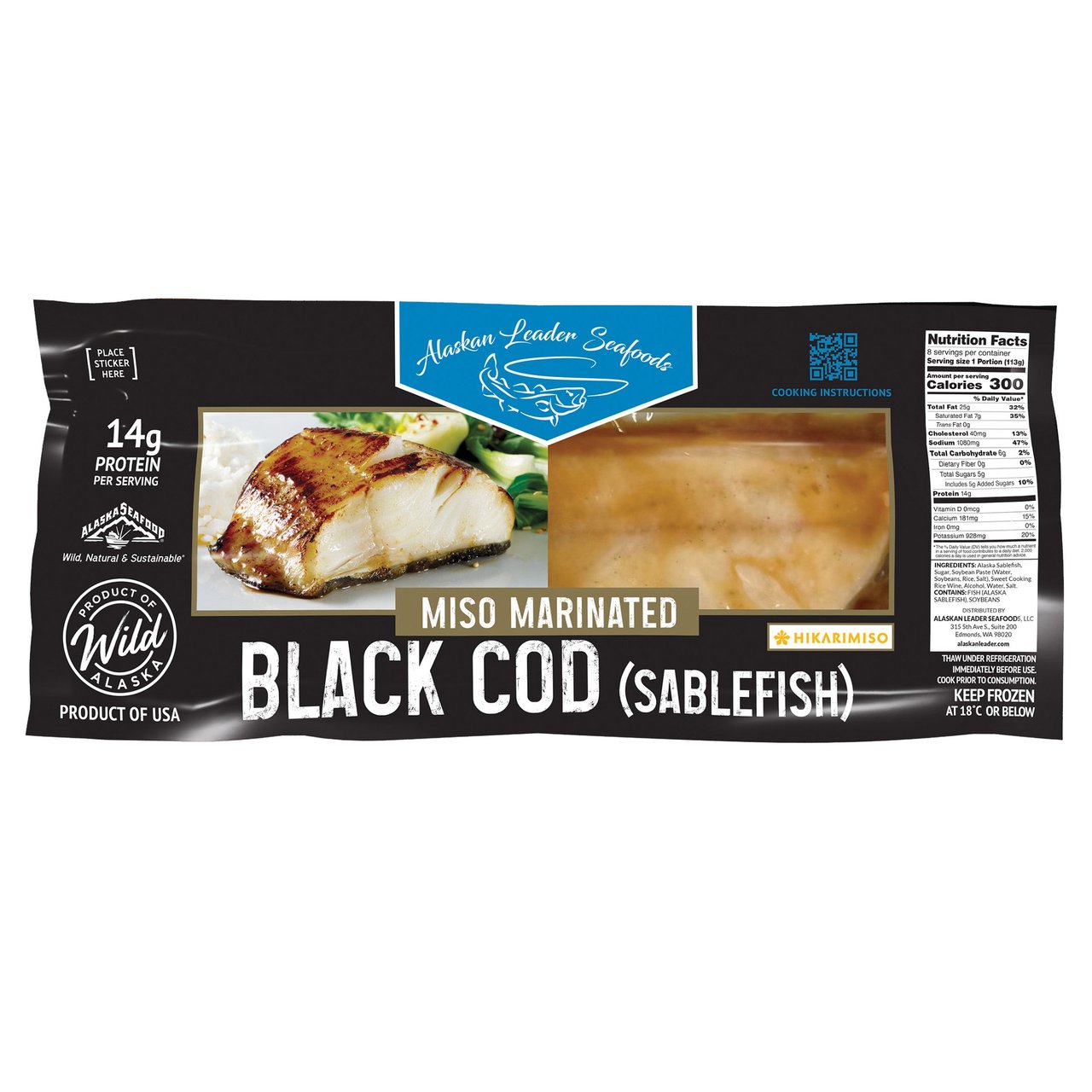 Alaskan Leader Seafood Miso Marinated Cod, Price Per Pound