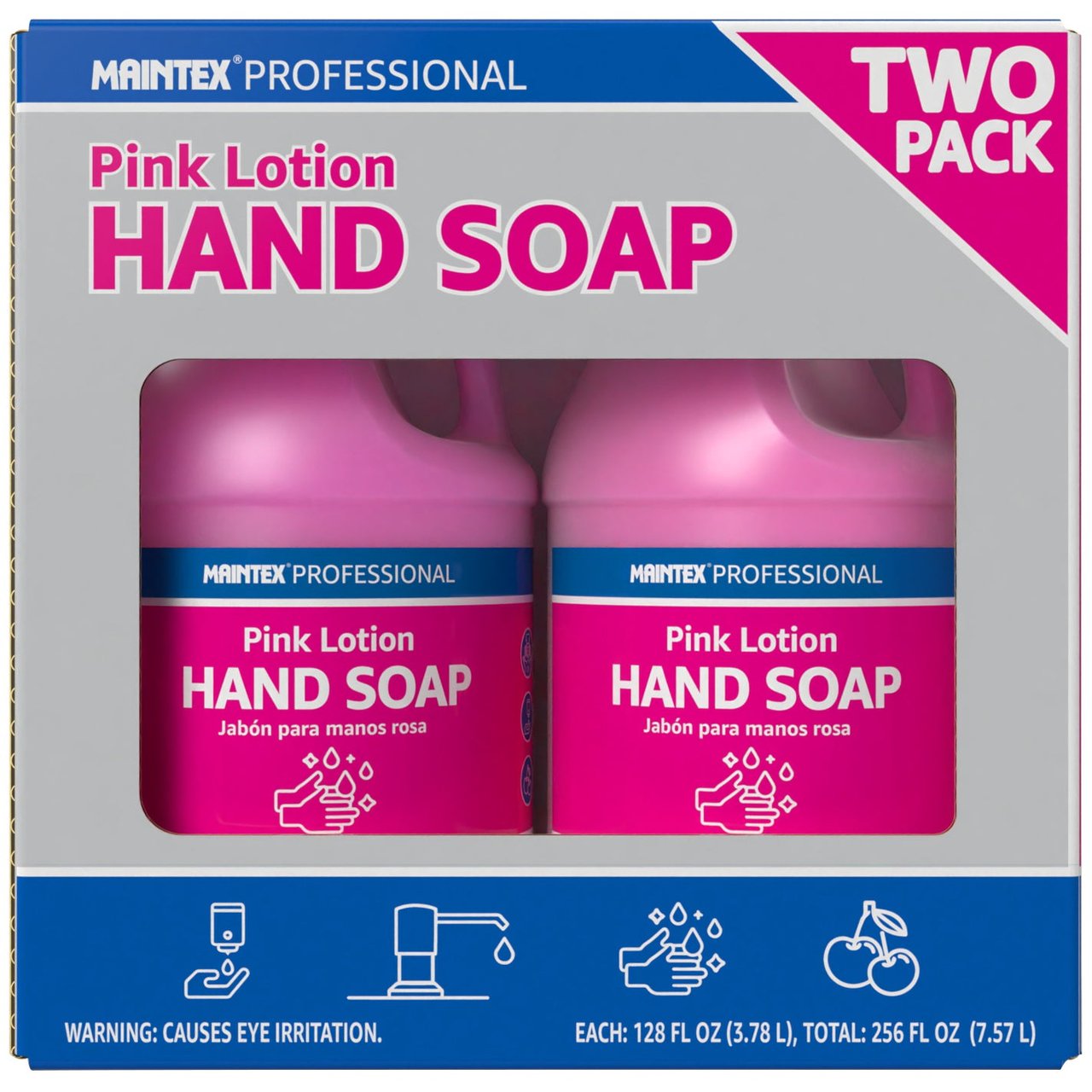 Maintex Professional Pink Lotion Hand Soap, 2 x 128 oz - Image 1