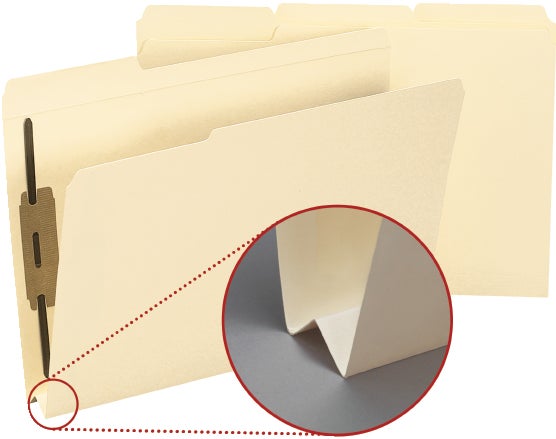 Smead Top Tab Manila Expansion 2-Fastener Folder, Legal Size, 50/Box