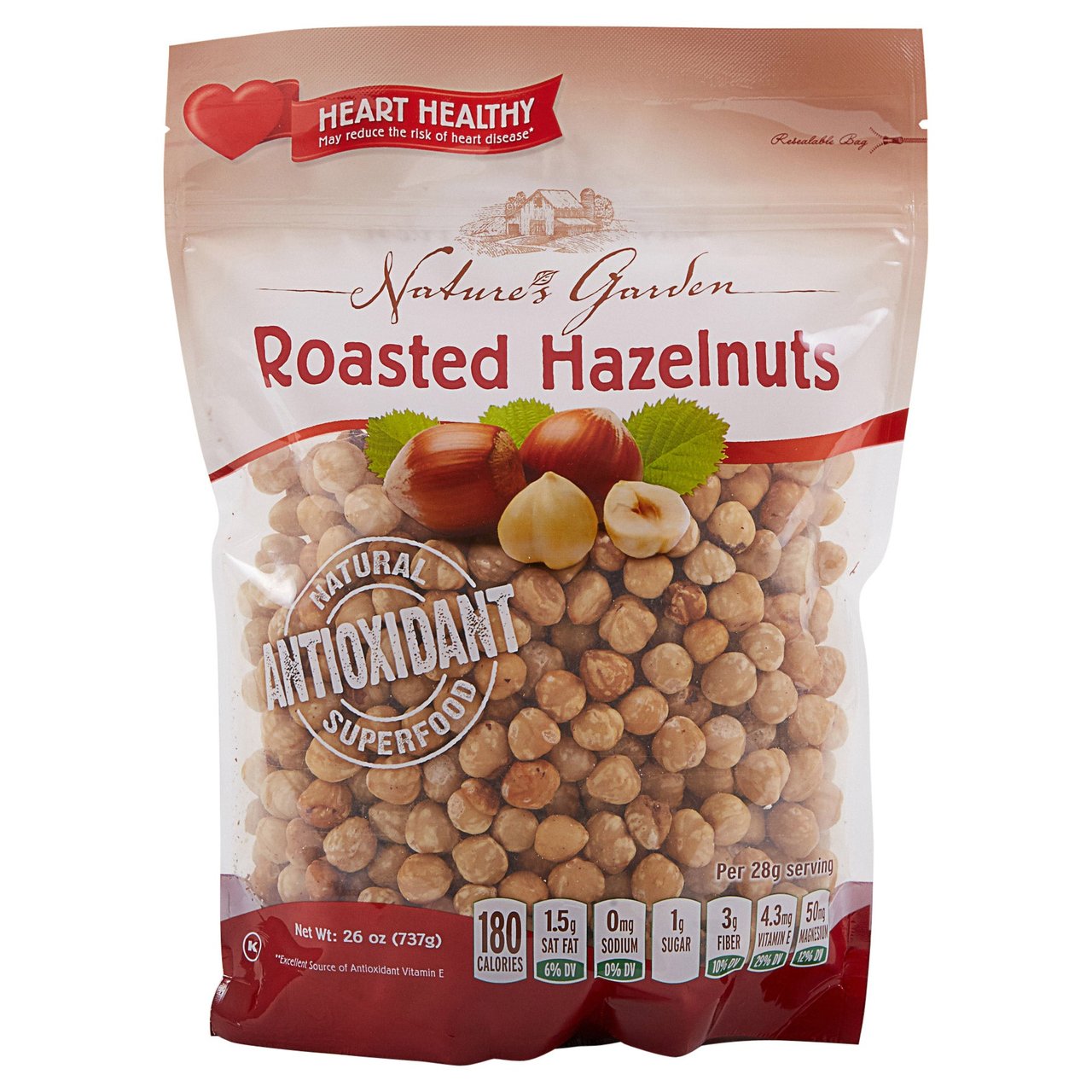 Nature's Garden Roasted Hazelnuts 26 oz (1.6 lbs) - Image 1