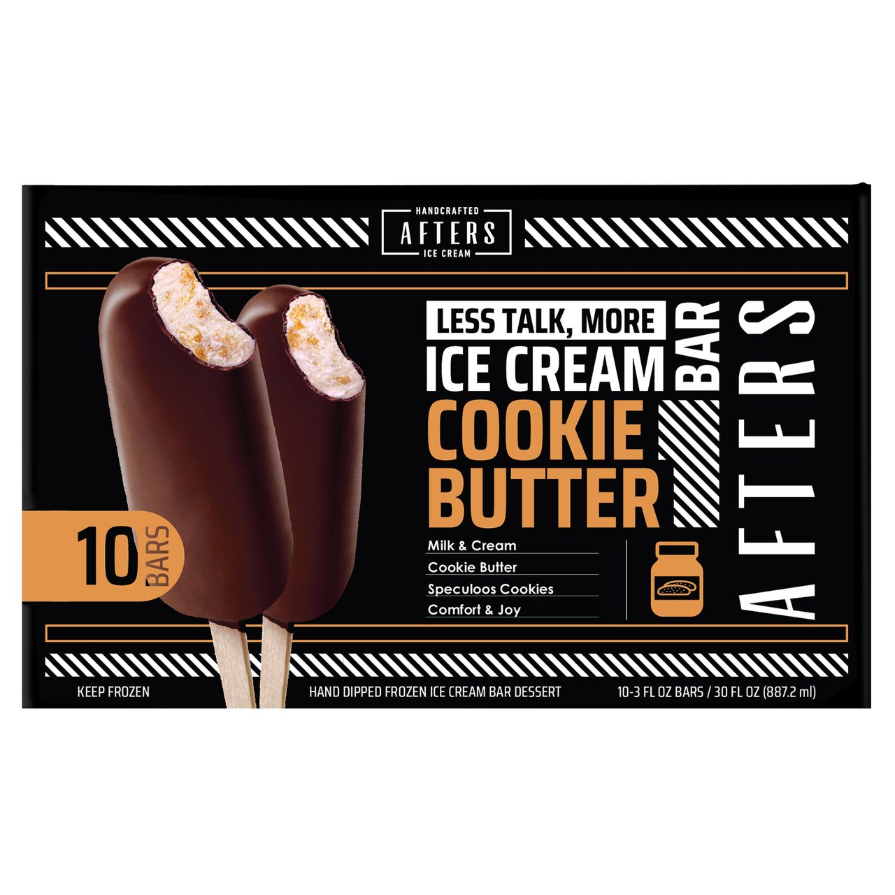 Afters Ice Cream Cookie Butter Bar, 10 Count, 3 oz Each - Image 1