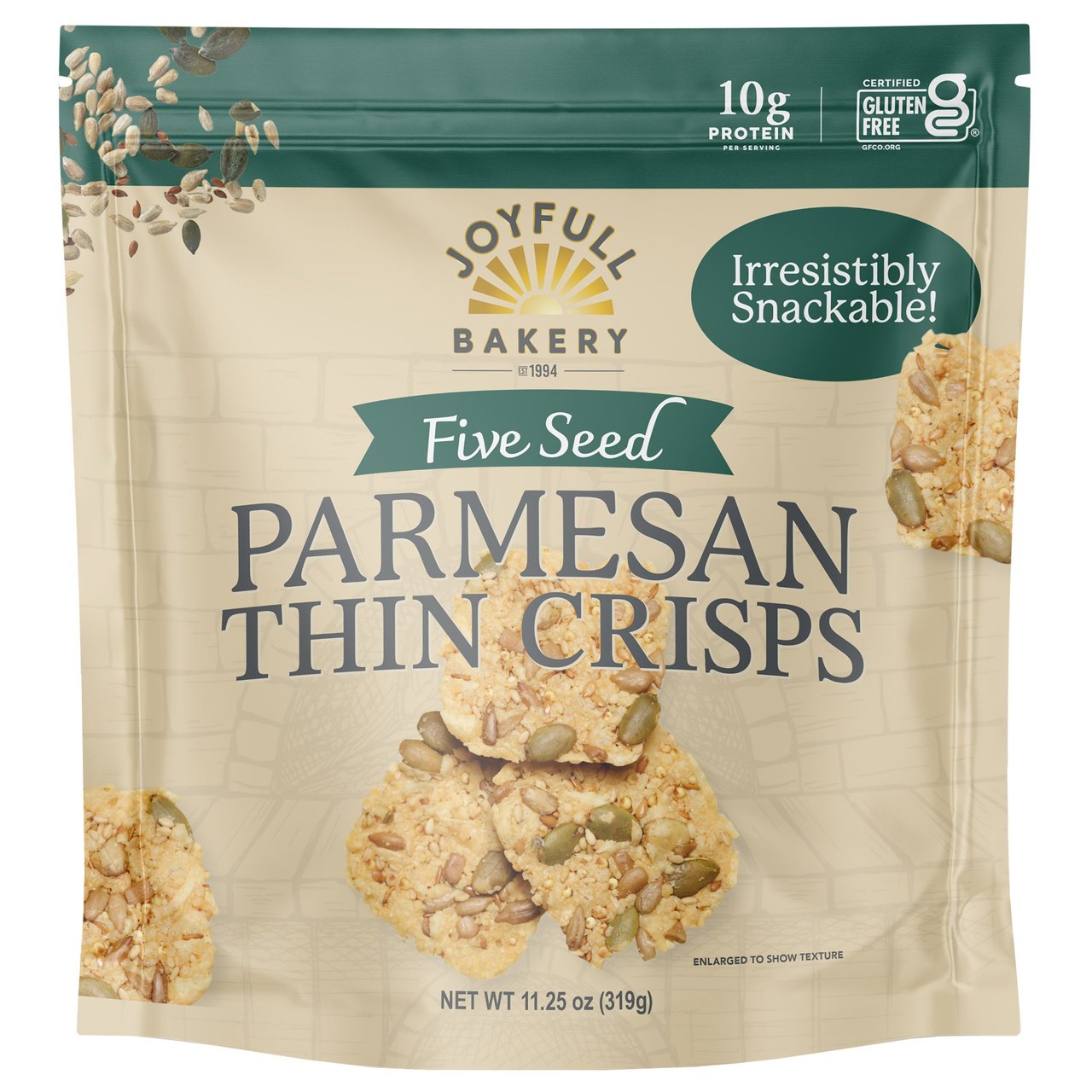 Joyfull Bakery 5 Seed Parmesan Crisp, 11.25 oz - Image 1