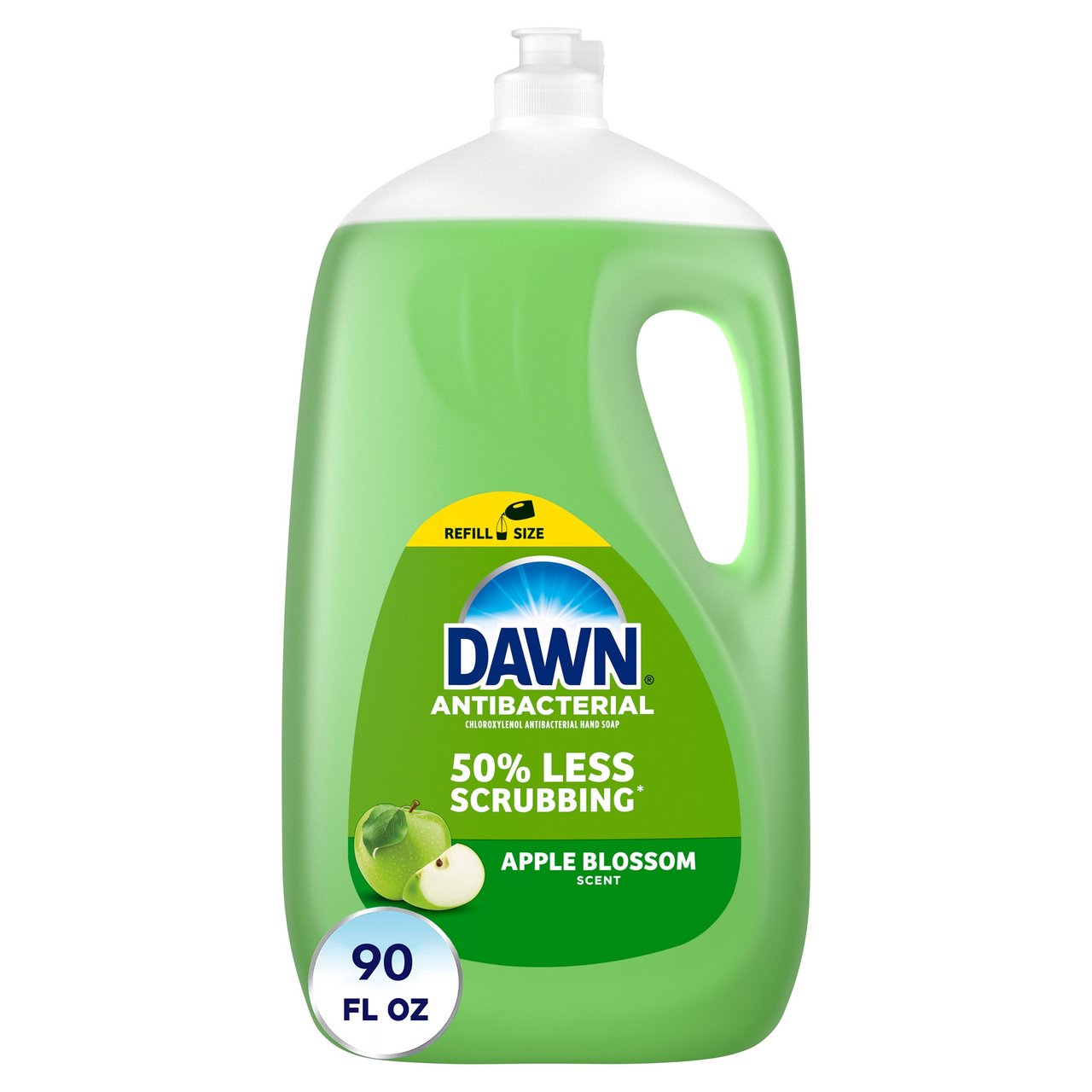 Dawn Antibacterial Green Apple Scent Dish Soap 90 Ounce - Image 1