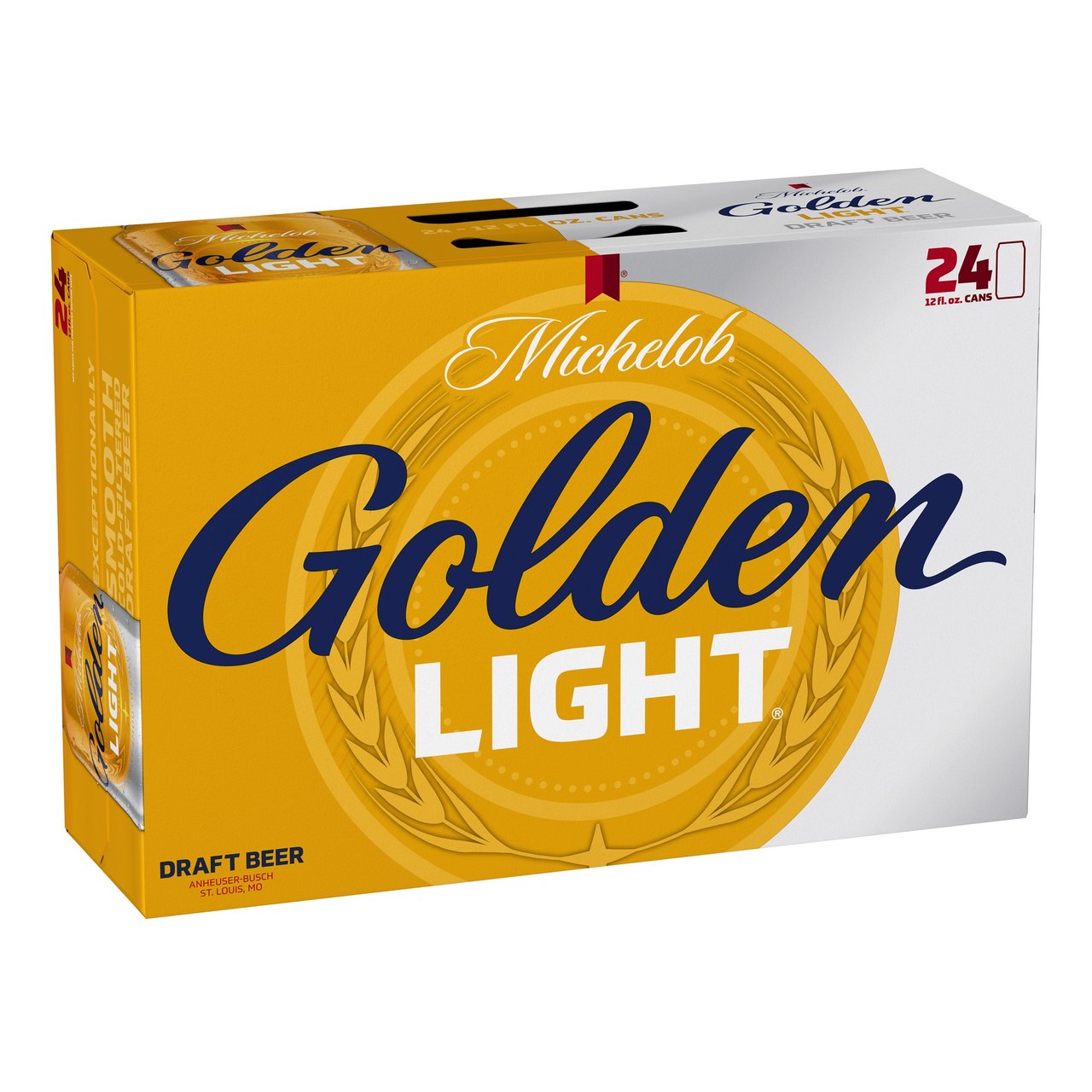 Michelob Golden Draft Light Beer 24/12 oz Cans - Image 1