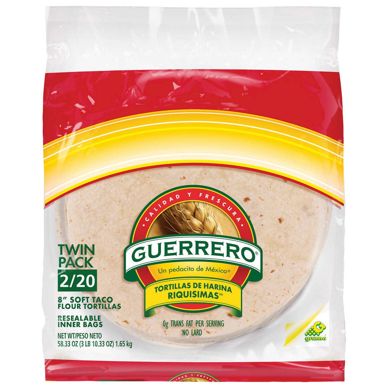 Guerrero 8" Flour Tortillas, 40 Count, 58.33 Ounces - Image 1