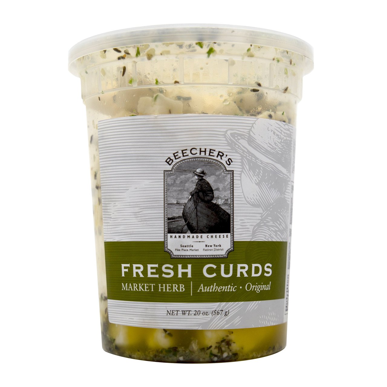 Beecher's Herb Cheese Curd 20 oz - Image 1