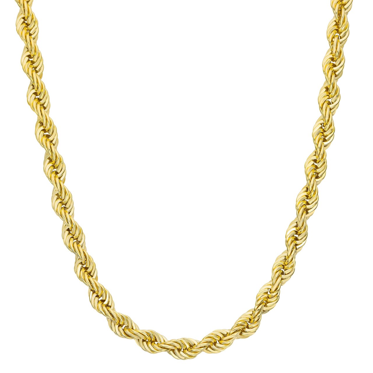 14kt Yellow Gold Rope Necklace 22" Made in Italy - Image 1