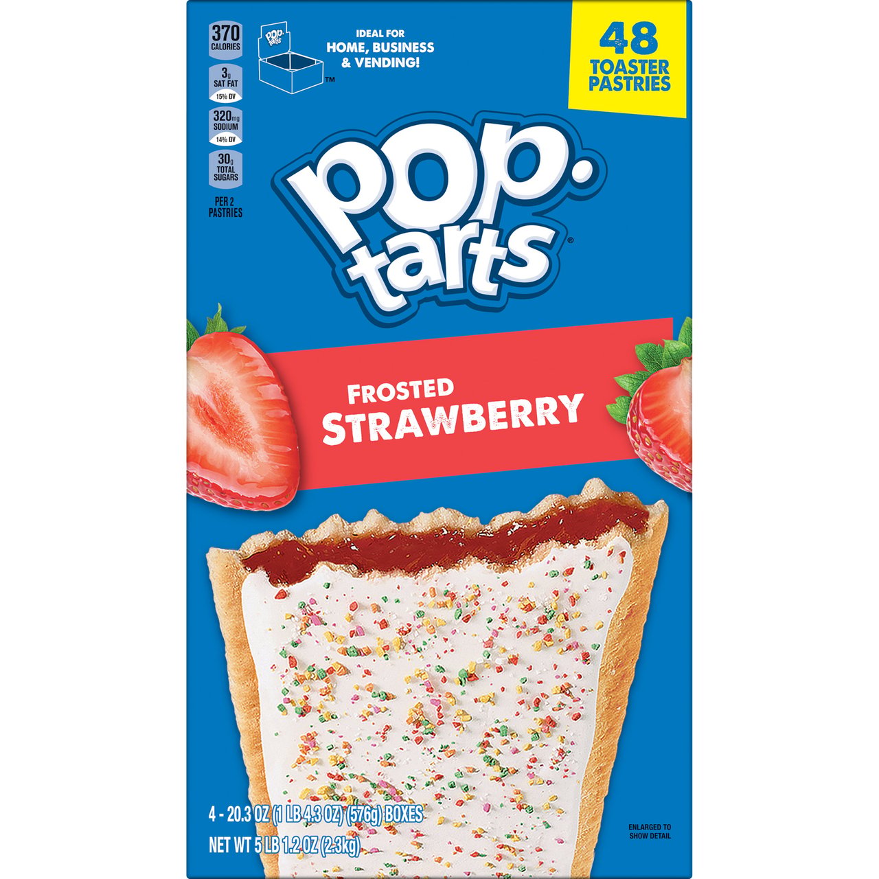 Kellogg's Pop-Tarts Frosted Strawberry, 48 Count - Image 1