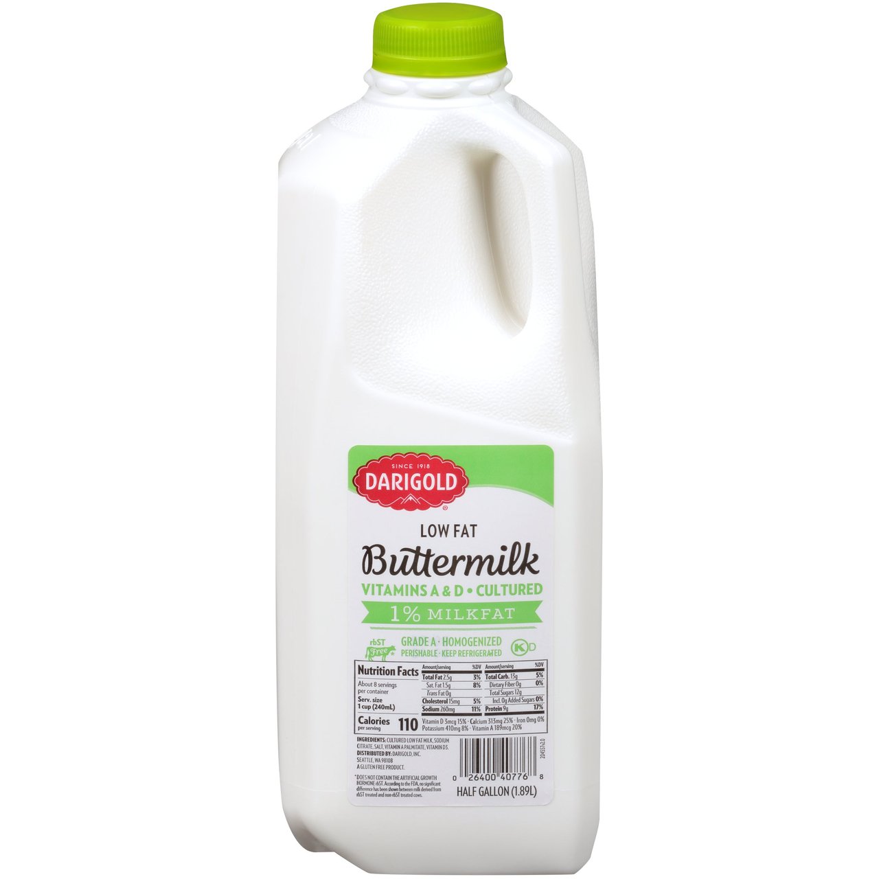 Darigold Cultured Buttermilk 1/2 Gallon - Image 1