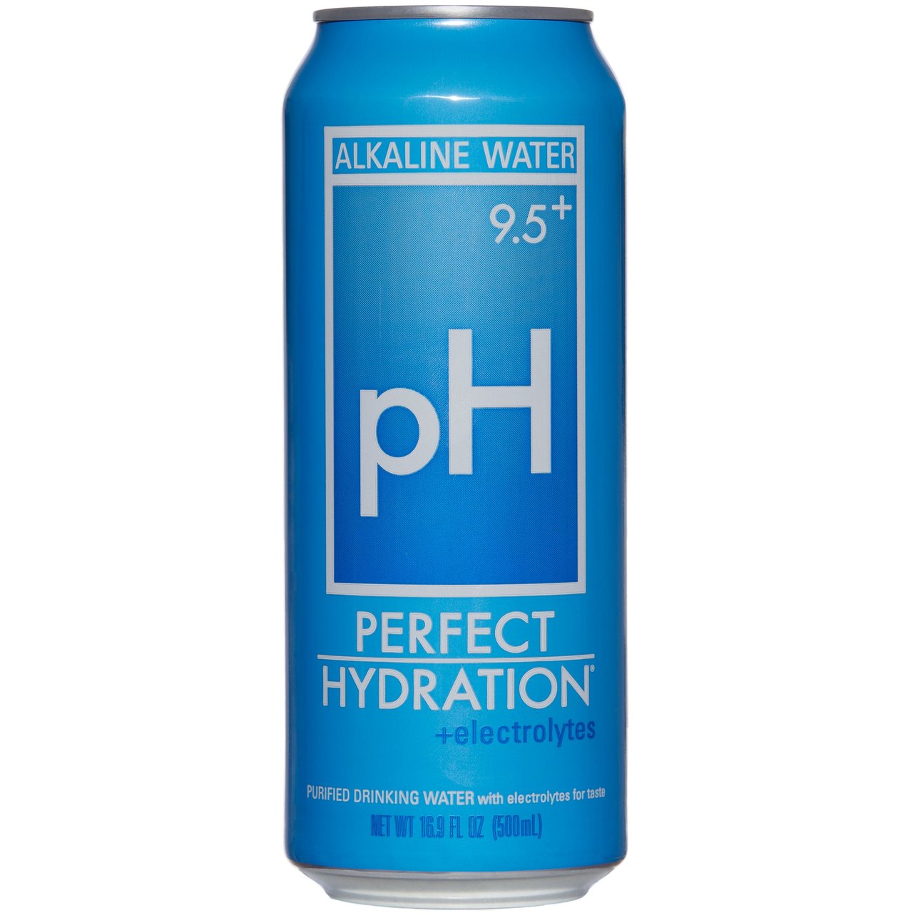 Perfect Hydration 9.5+ pH Alkaline Water + Electrolytes, 16.9 fl oz Cans, 2 × 12-Pack (24 ct) - Image 1