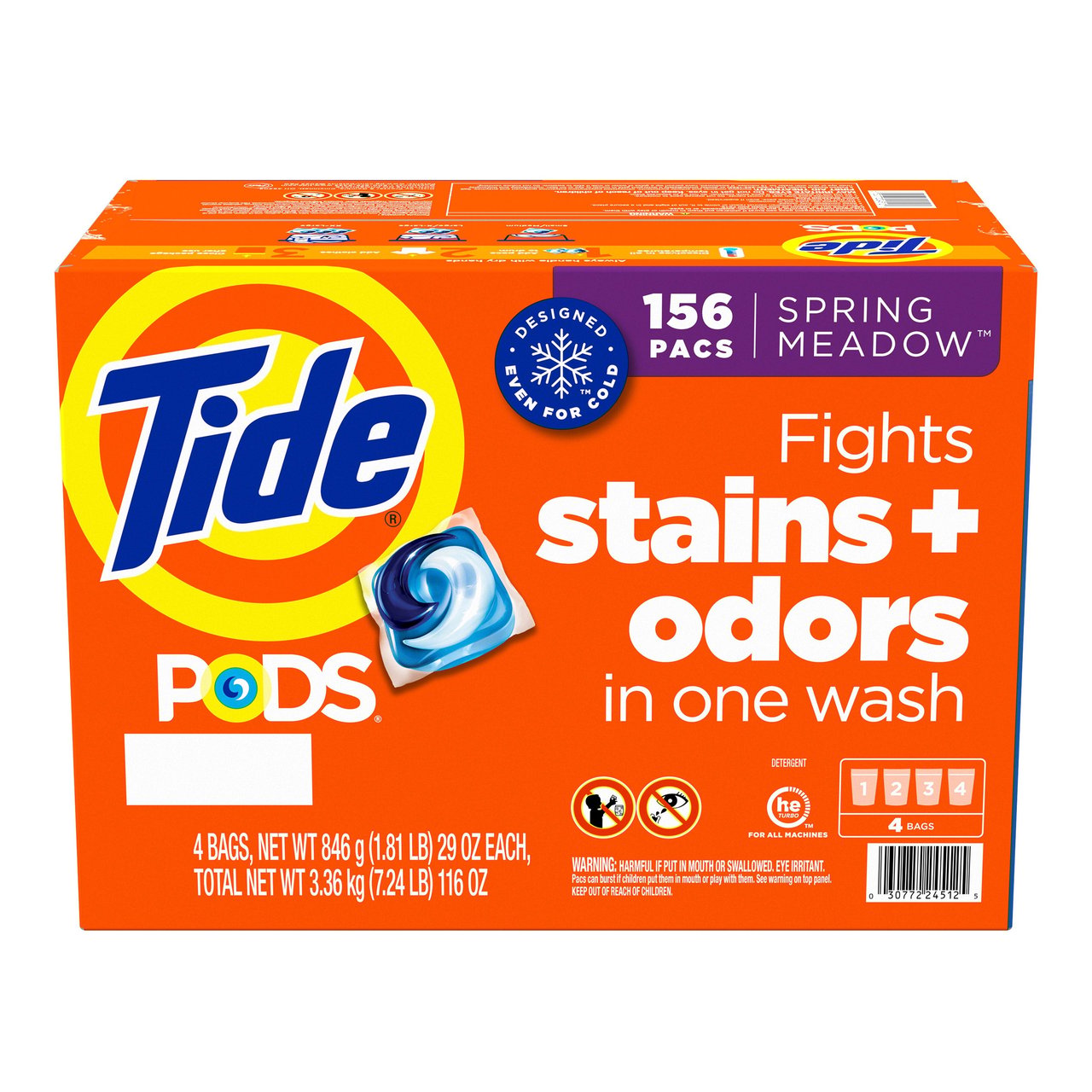 Tide Pods Spring Meadow Scent, 156 Count - Image 1