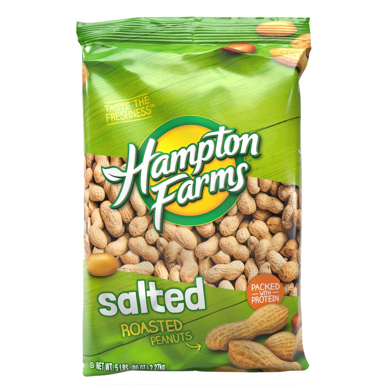 Hampton Farms Salted In-Shell Roasted Peanuts, 5 lbs - Image 1