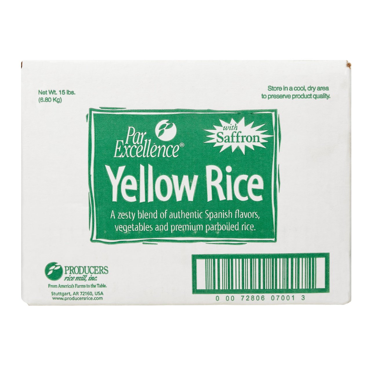 Par Excellence Yellow Rice with Saffron, 15 lb - Image 1