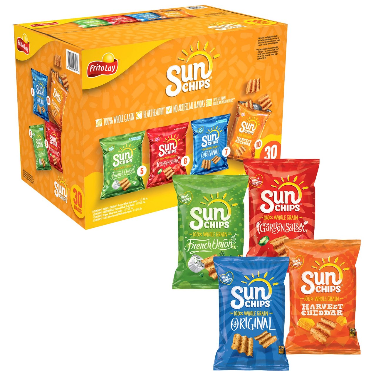 Frito Lay SunChips Variety 30 Count 1.5 Ounces EA - Image 1