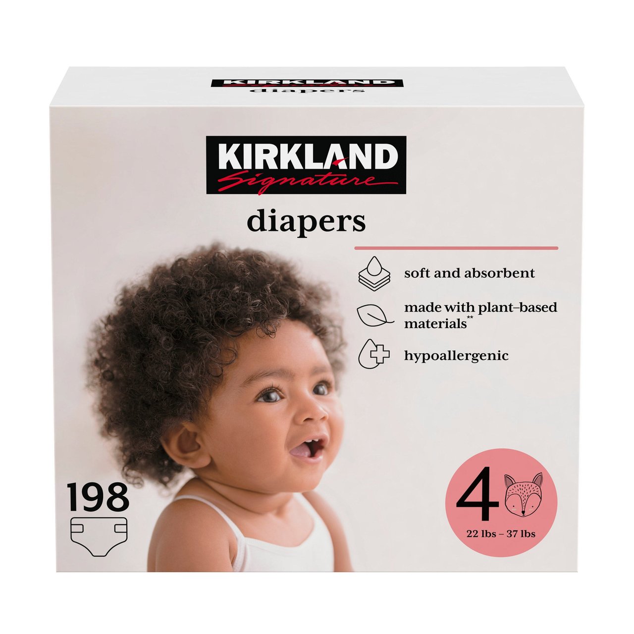 Kirkland Signature Diapers Size 4, 198 Count - Image 1