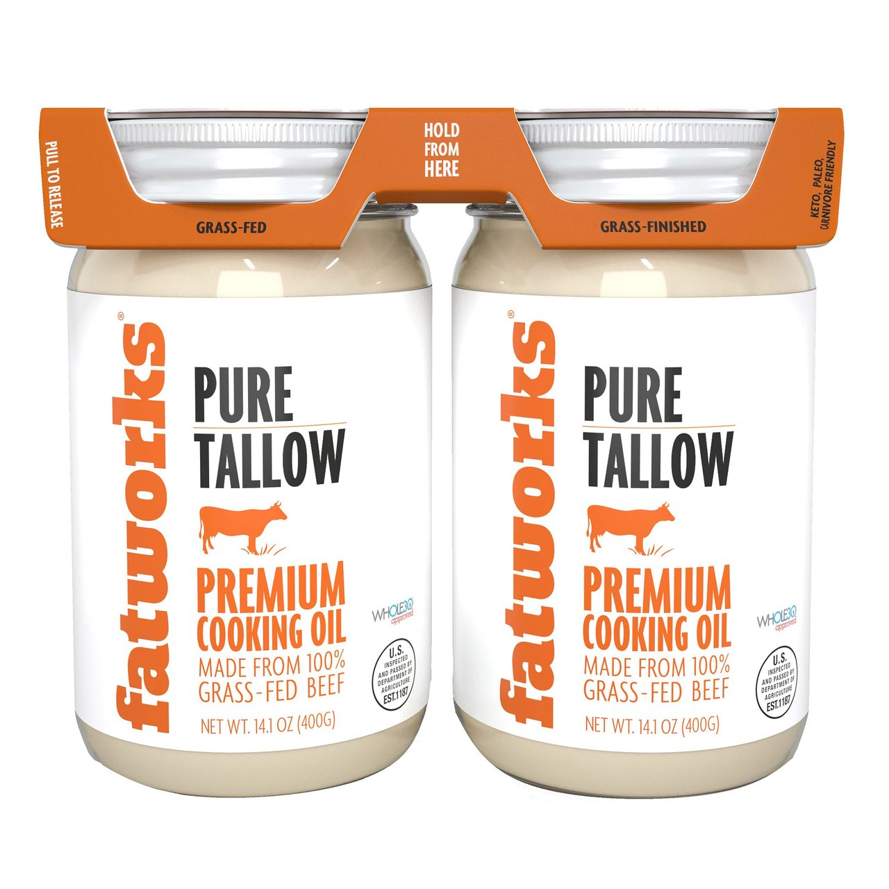 Fatworks Grass-Fed Beef Tallow 2 Pack 14.1 Ounce Each - Image 1