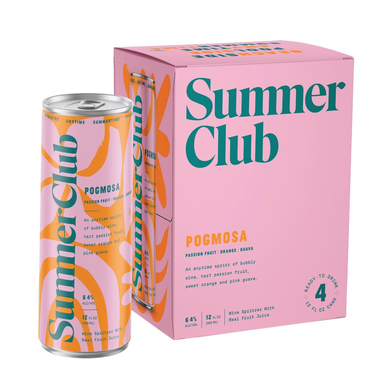Summer Club Pogmosa Sparkling Wine 4/12 oz Cans - Image 1