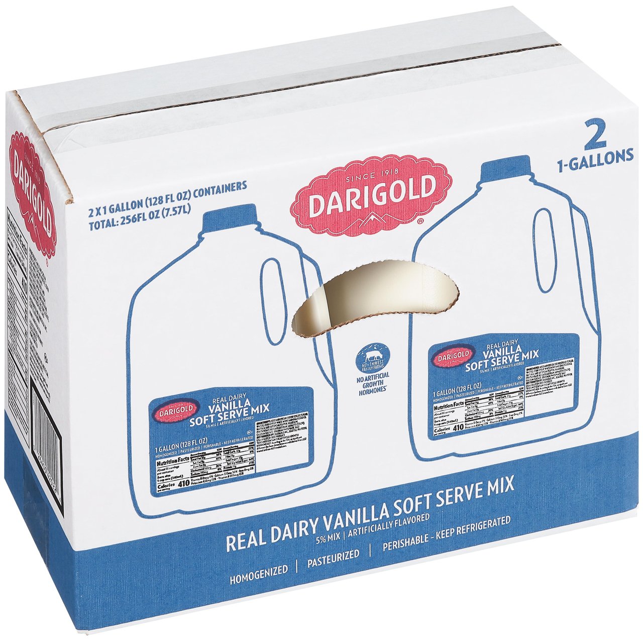 Darigold Vanilla 5% Soft Serve Mix, 2 x 1 Gallon