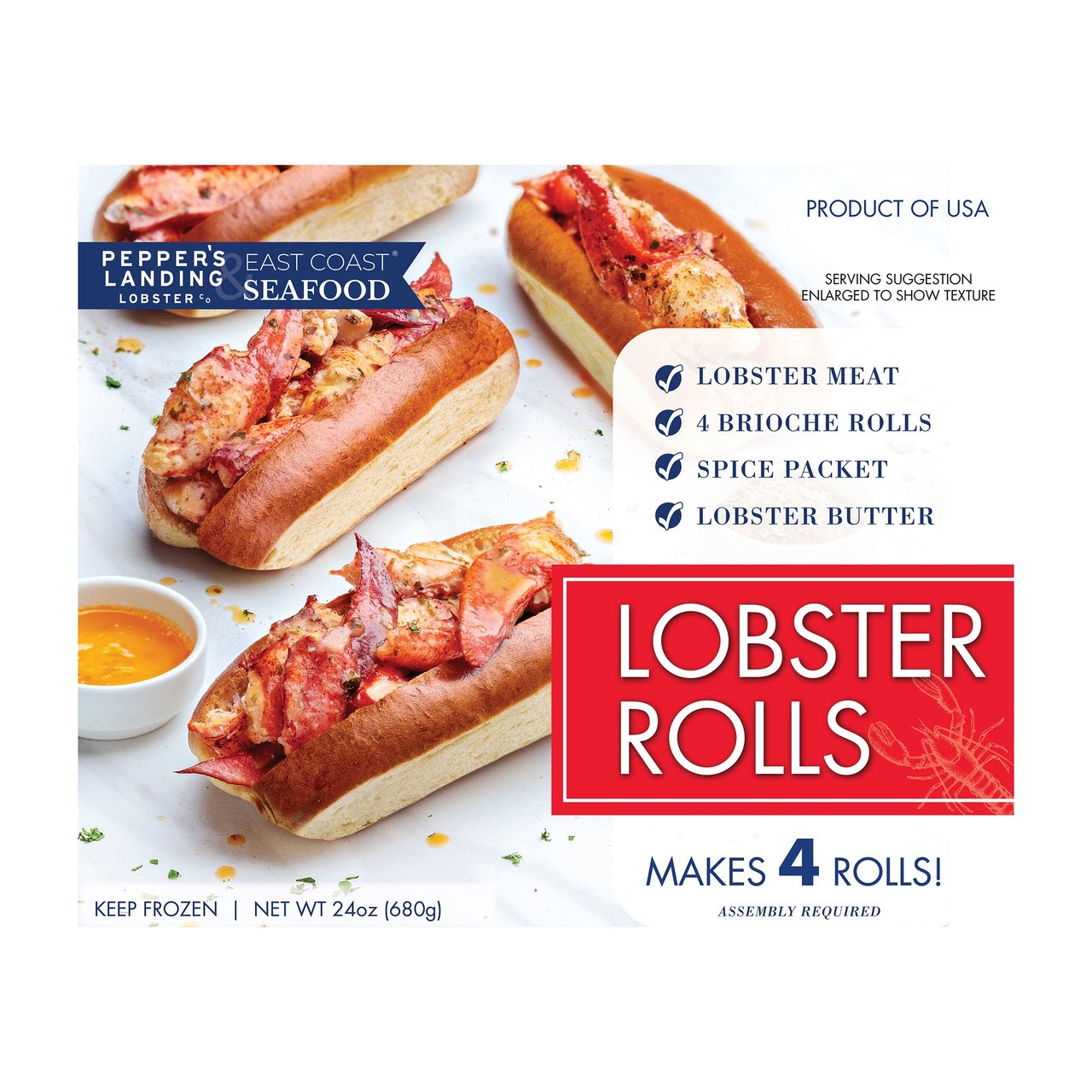 East Coast Seafood Lobster Roll with Brioche 24 oz 1.5 lbs