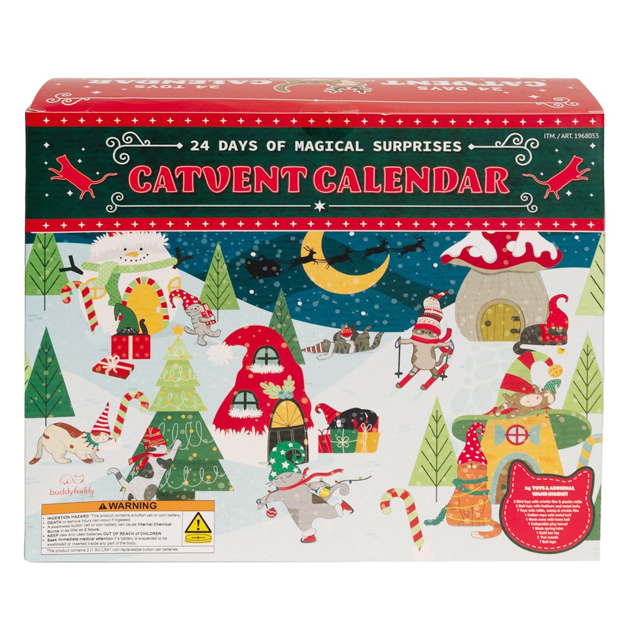 Vanderbilt Home Cat Advent Calendar 24 Pet Toys - Image 1