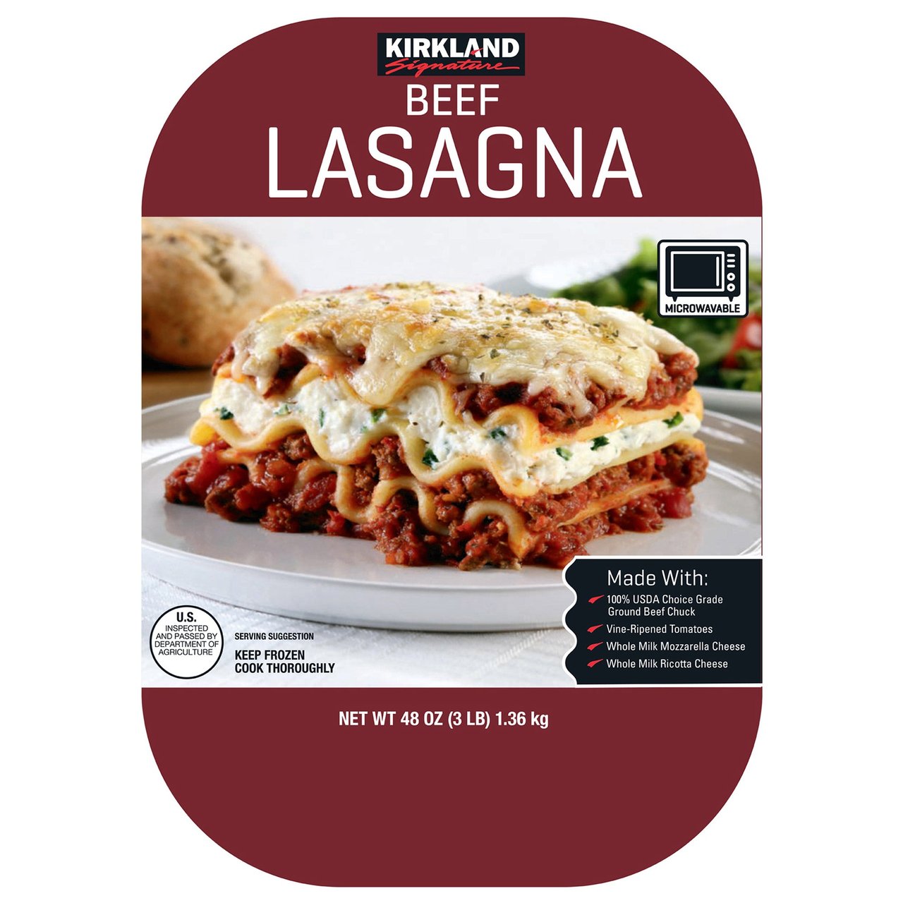 Kirkland Signature Beef Lasagna, 2/3 LB - Image 1