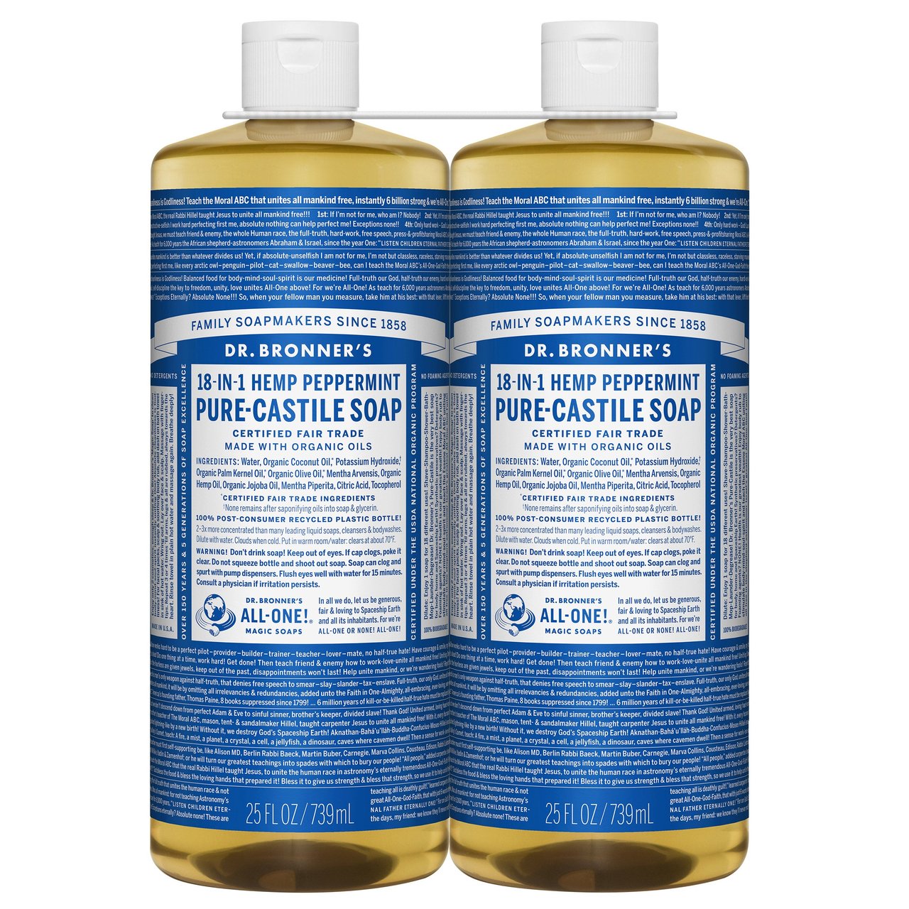 Dr. Bronner's Magic Soaps 18-in-1 Peppermint 2/25 Ounce - Image 1