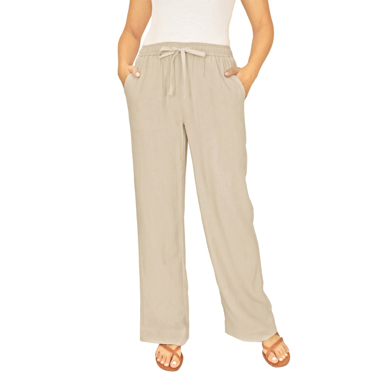 Briggs Ladies' Linen Blend Pant - Image 1