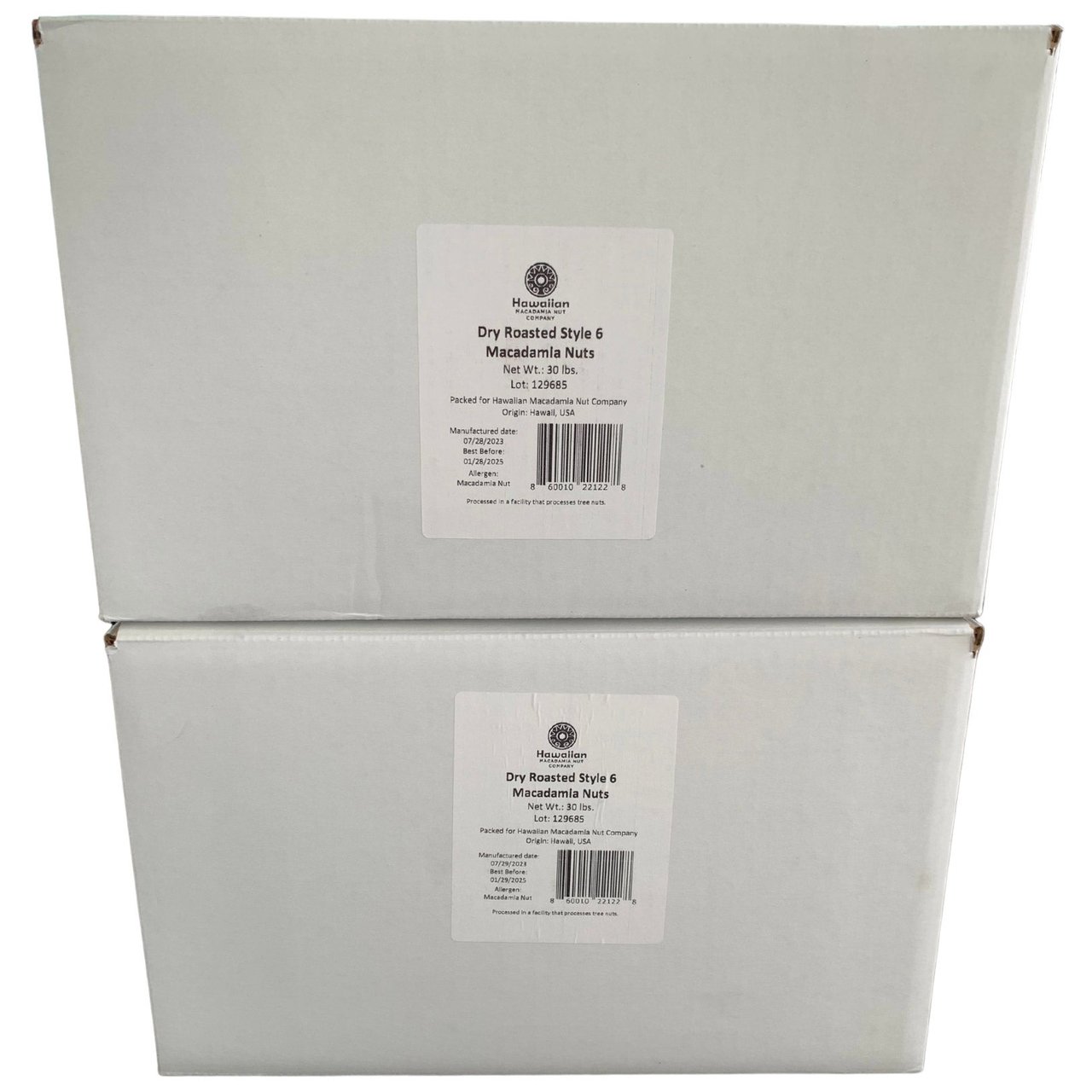 Hawaiian Macadamia Co. Style 6 Medium Diced Macadamia Nuts, 30 lb