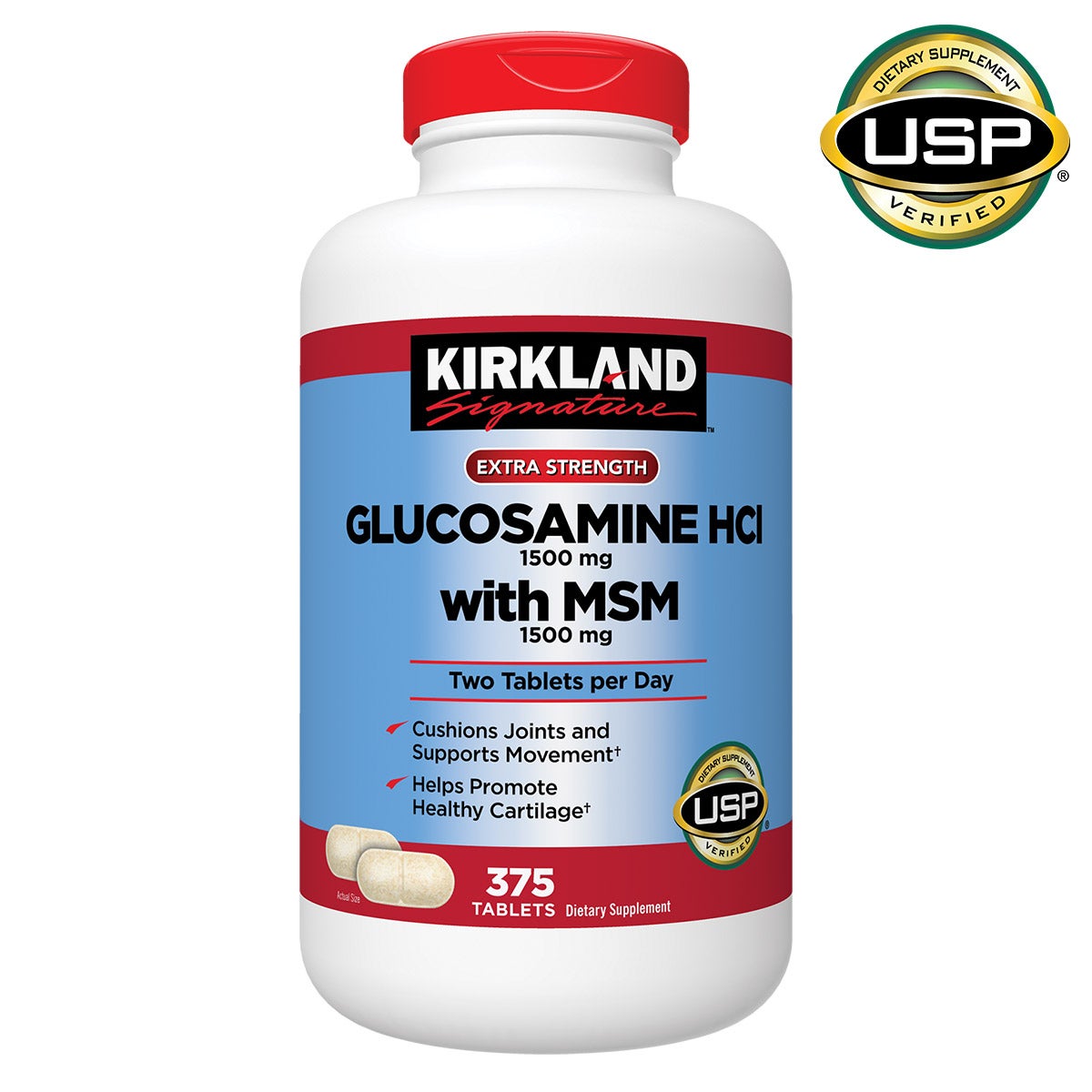 Kirkland Signature Glucosamine with MSM, 375 Tablets - Image 1