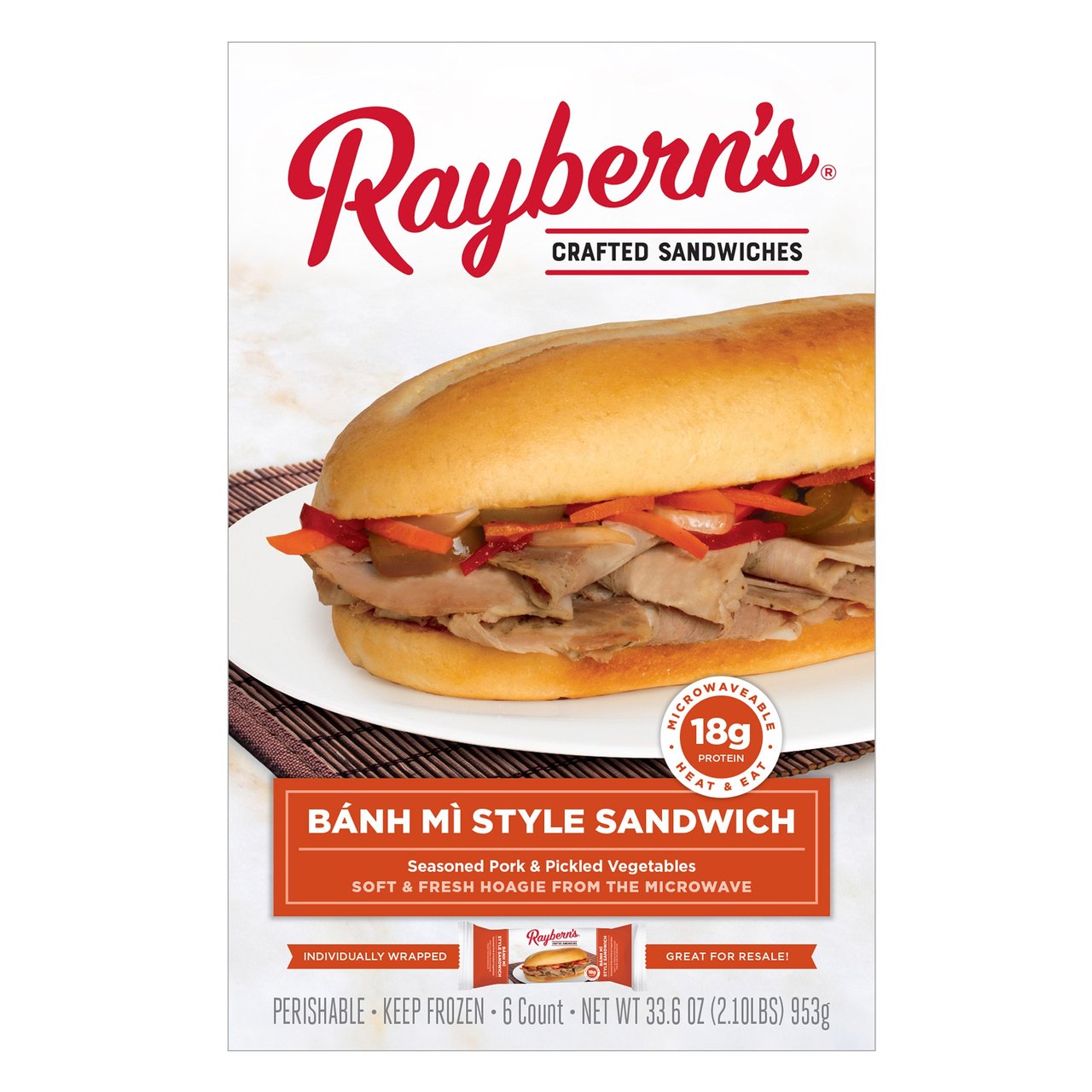Raybern's Pork Bánh Mì 6 CT/5.6 oz - Image 1