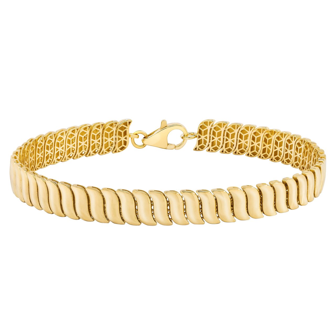 14kt Yellow Gold Swirl Link Bracelet - Image 1