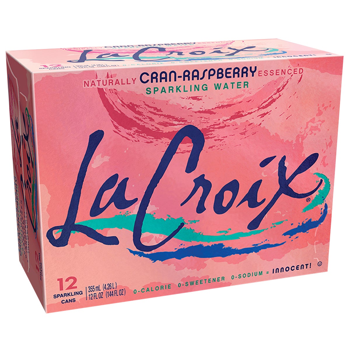 LaCroix Cran-Raspberry Sparkling Water, 24/12 oz Cans - Image 1
