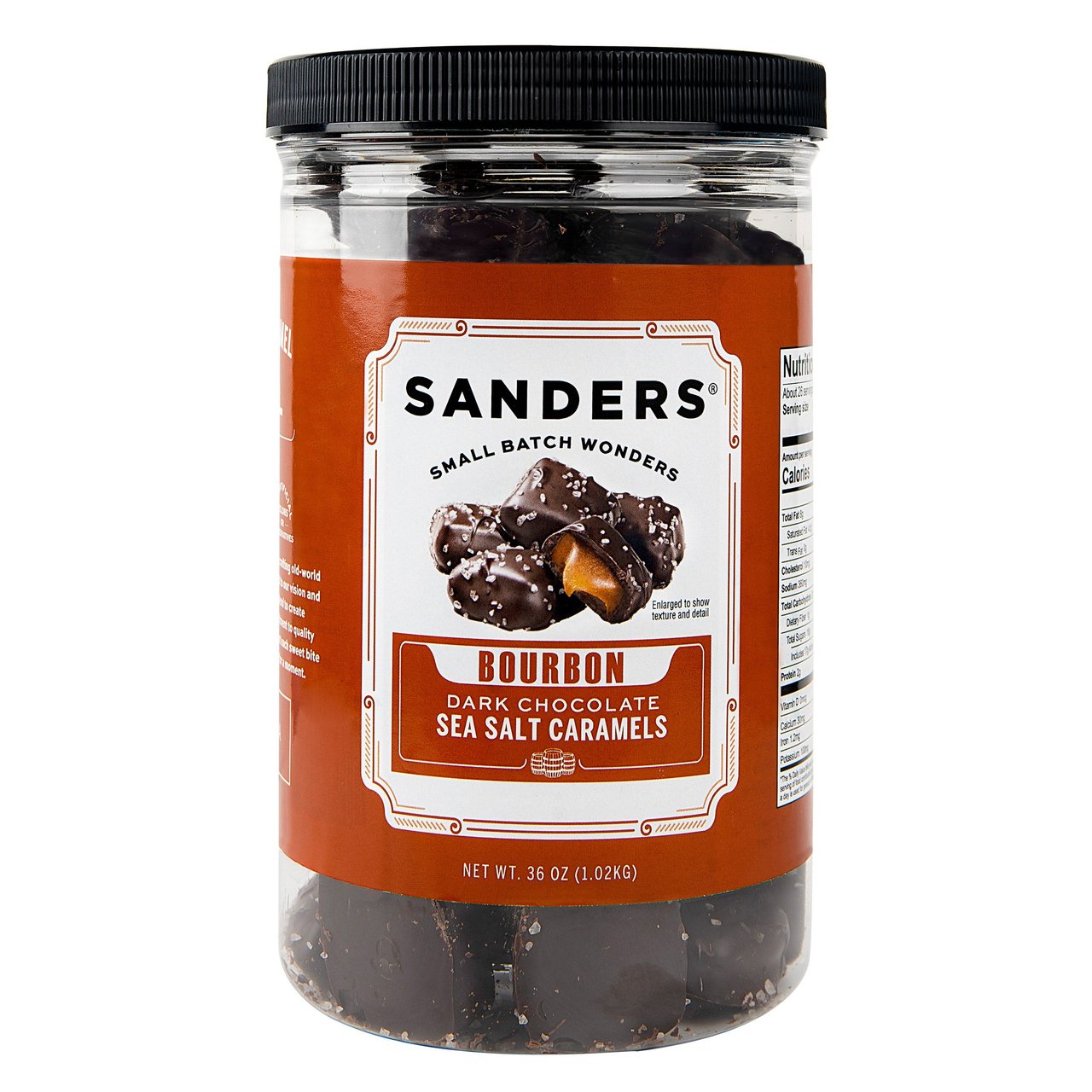 Sanders Bourbon Caramels 36 Ounce Jar - Image 1