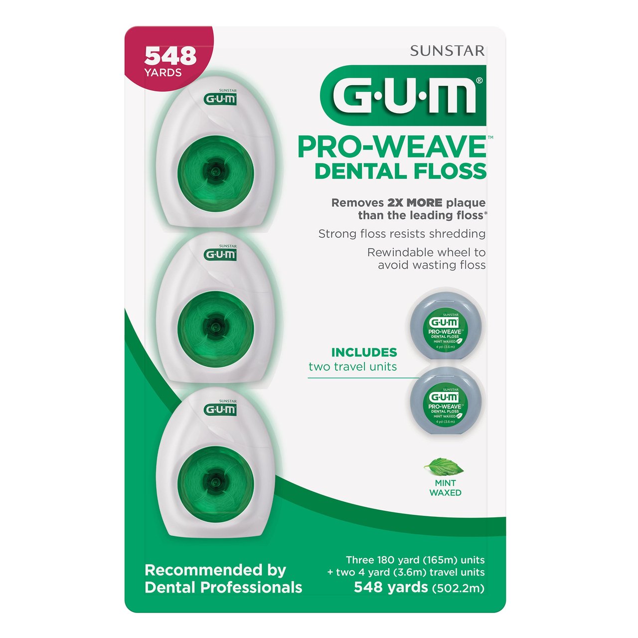 GUM Pro-Weave Dental Floss 3-Pack - Image 1