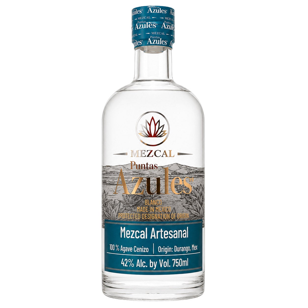 Puntas Azules Artesanal Mezcal, Durango, Mexico 750ML - Image 1