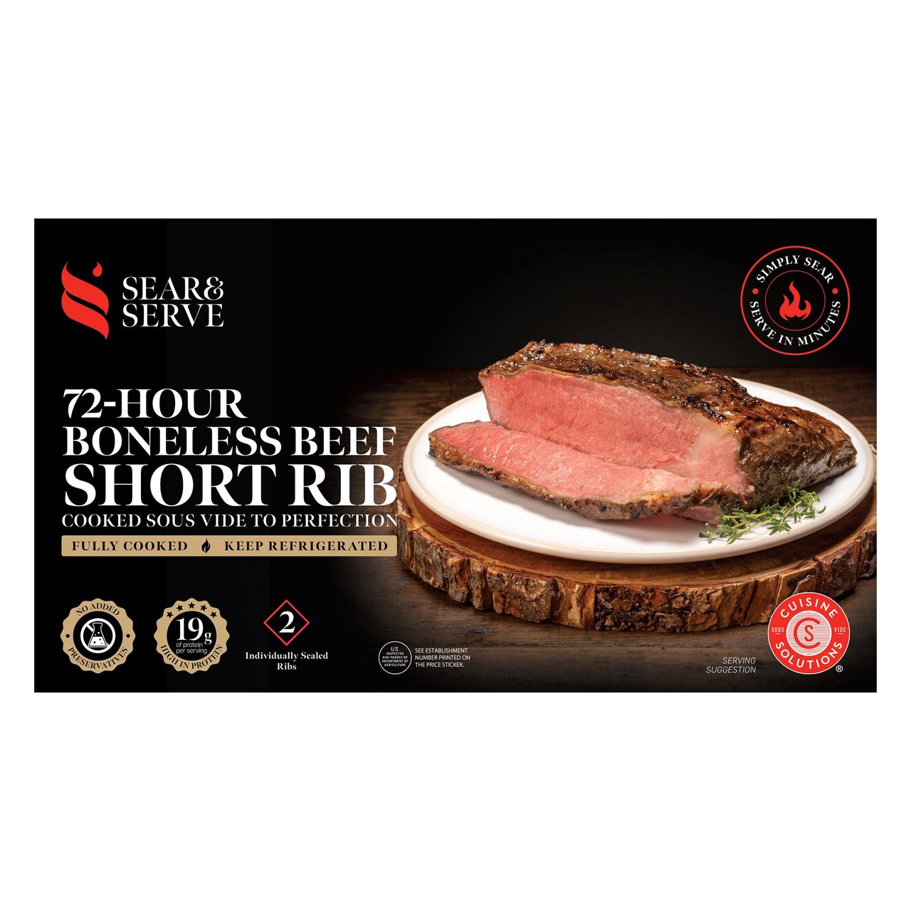 Cuisine Solutions 72-Hour Seared Short Rib Price Per Lb - Image 1