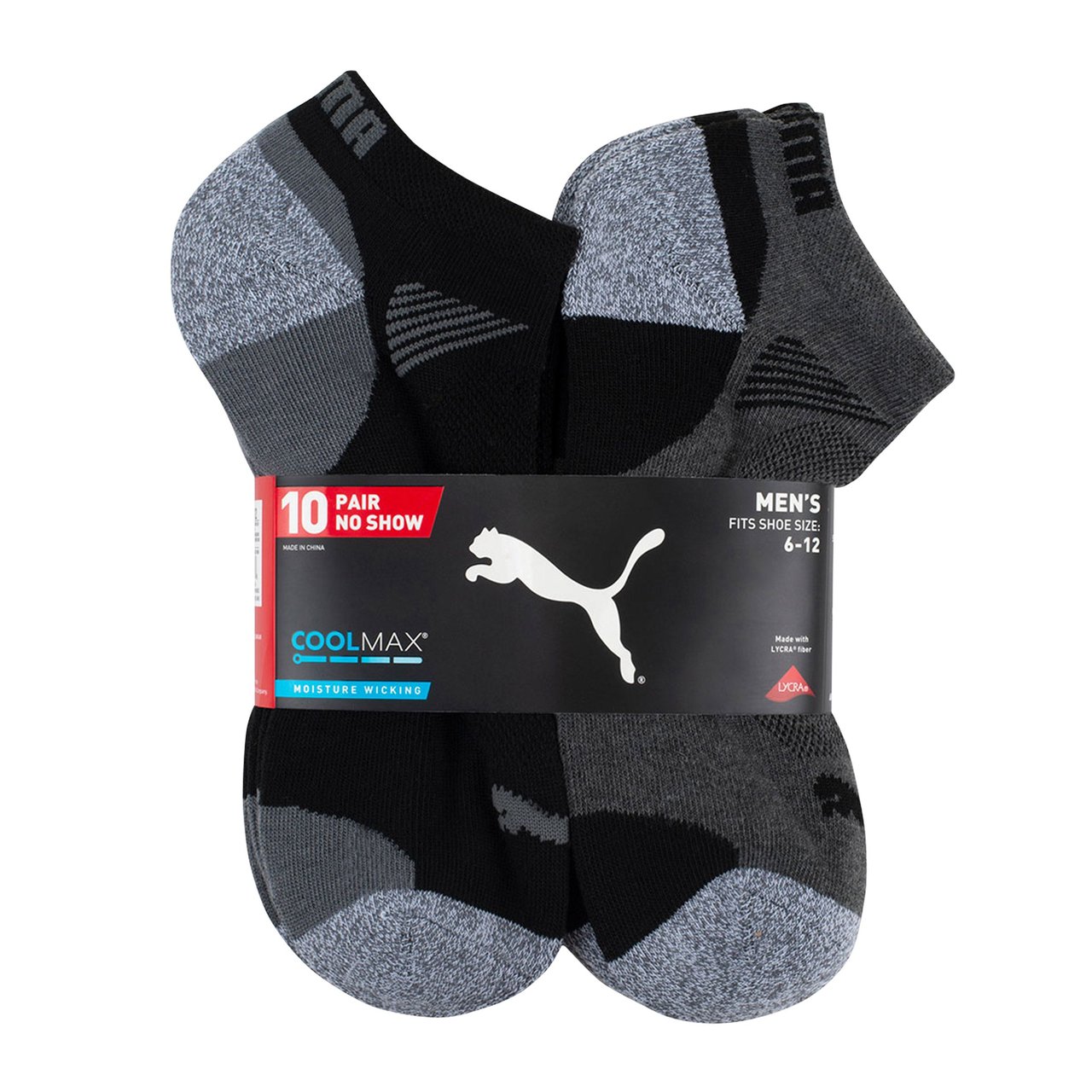 PUMA Men's No Show Sock 10 Pair - Image 1