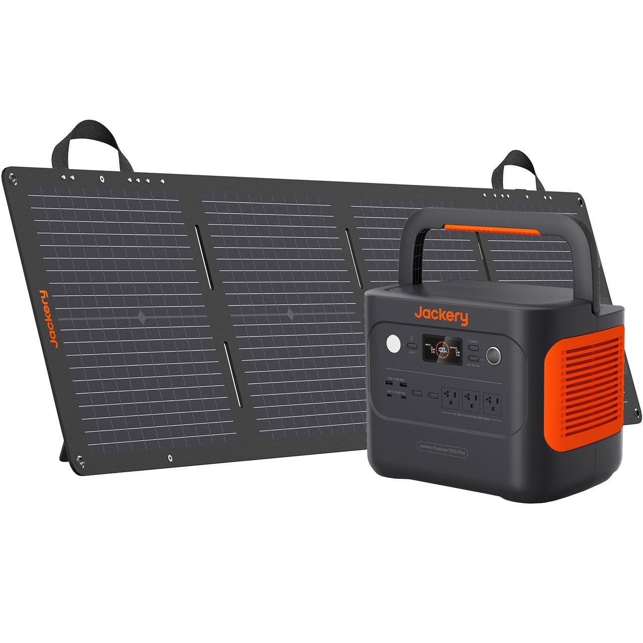 Jackery Explorer 1000 Plus Solar Generator with Mini 100W Solar Panel - Image 1