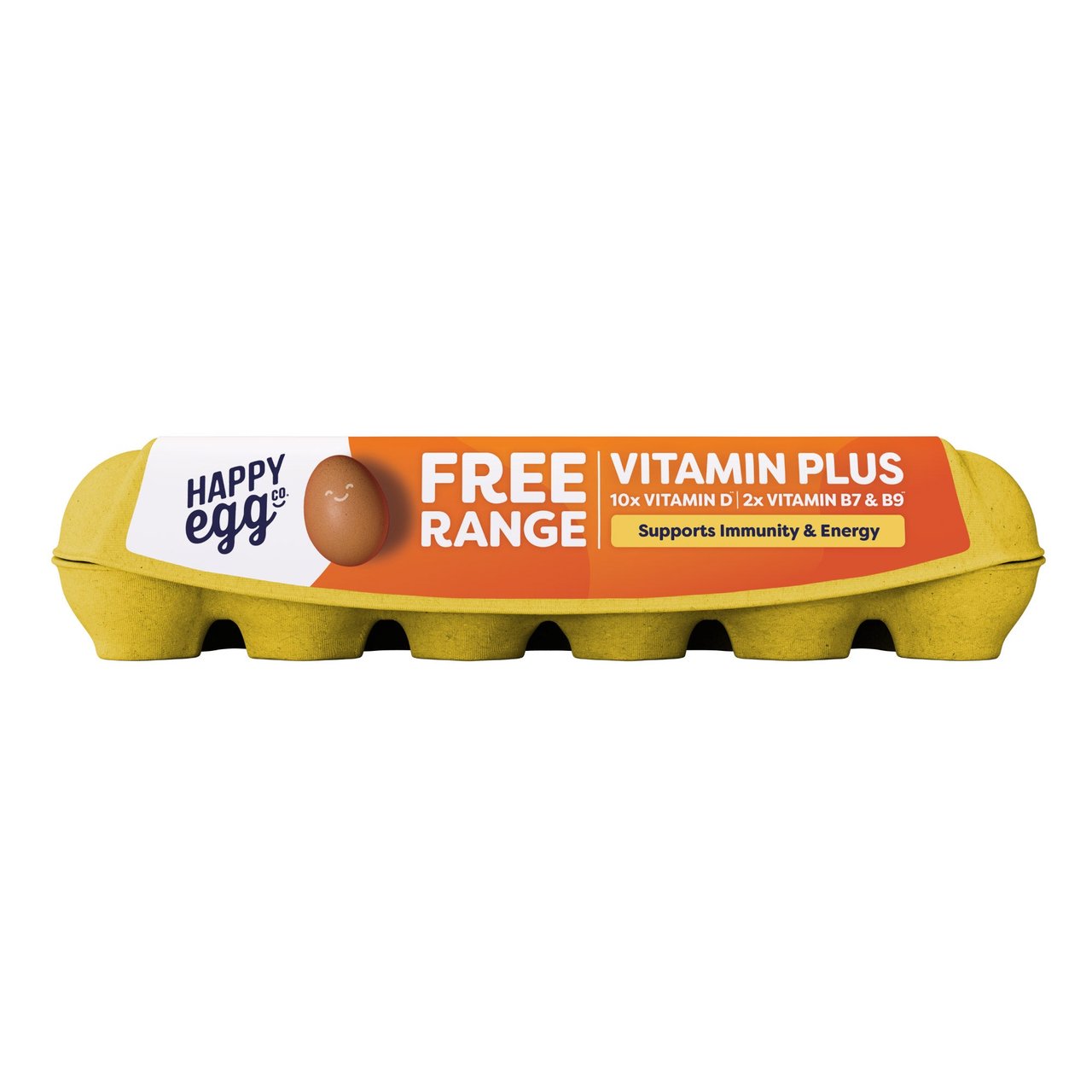 Happy Egg Vitamin Plus Free Range Large Eggs 1 Dozen - Image 1