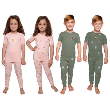 Pekkle Kids' 3-Piece Organic Cotton Pajama Set